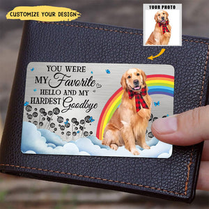 I Will Carry You With Me Memorial Pet - Personalized Stainless  Photo Wallet Card