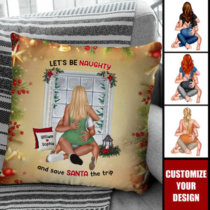 Let's Be Naughty, Couple Gift-2024 New Release Personalized Funny Pillow