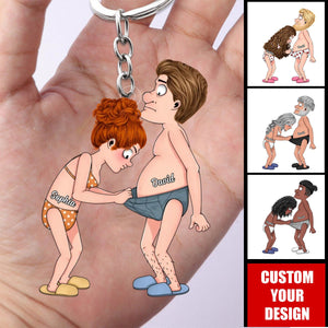 Personalized Funny Couple Keychain - Gift Idea For Couple/ Valentine