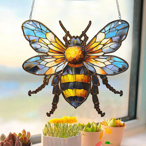 Bee Acrylic Suncatcher Hanging-Bee Farmer Lover Gift