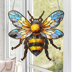 Bee Acrylic Suncatcher Hanging-Bee Farmer Lover Gift