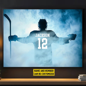 Personalized Victory Hockey Player Poster - Gift For Hockey Lovers