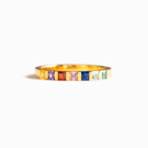 Family Birthstone Rings - Personalized Single Band Ring - Gift For Mom,Grandma