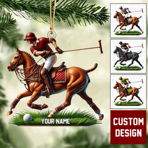 Personalized Polo Player Christmas Ornament, Gift for Polo Players - 2024 New Release