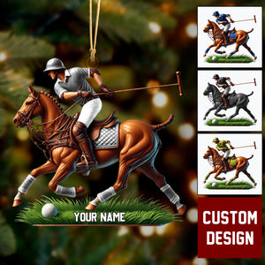 Personalized Polo Player Christmas Ornament, Gift for Polo Players - 2024 New Release