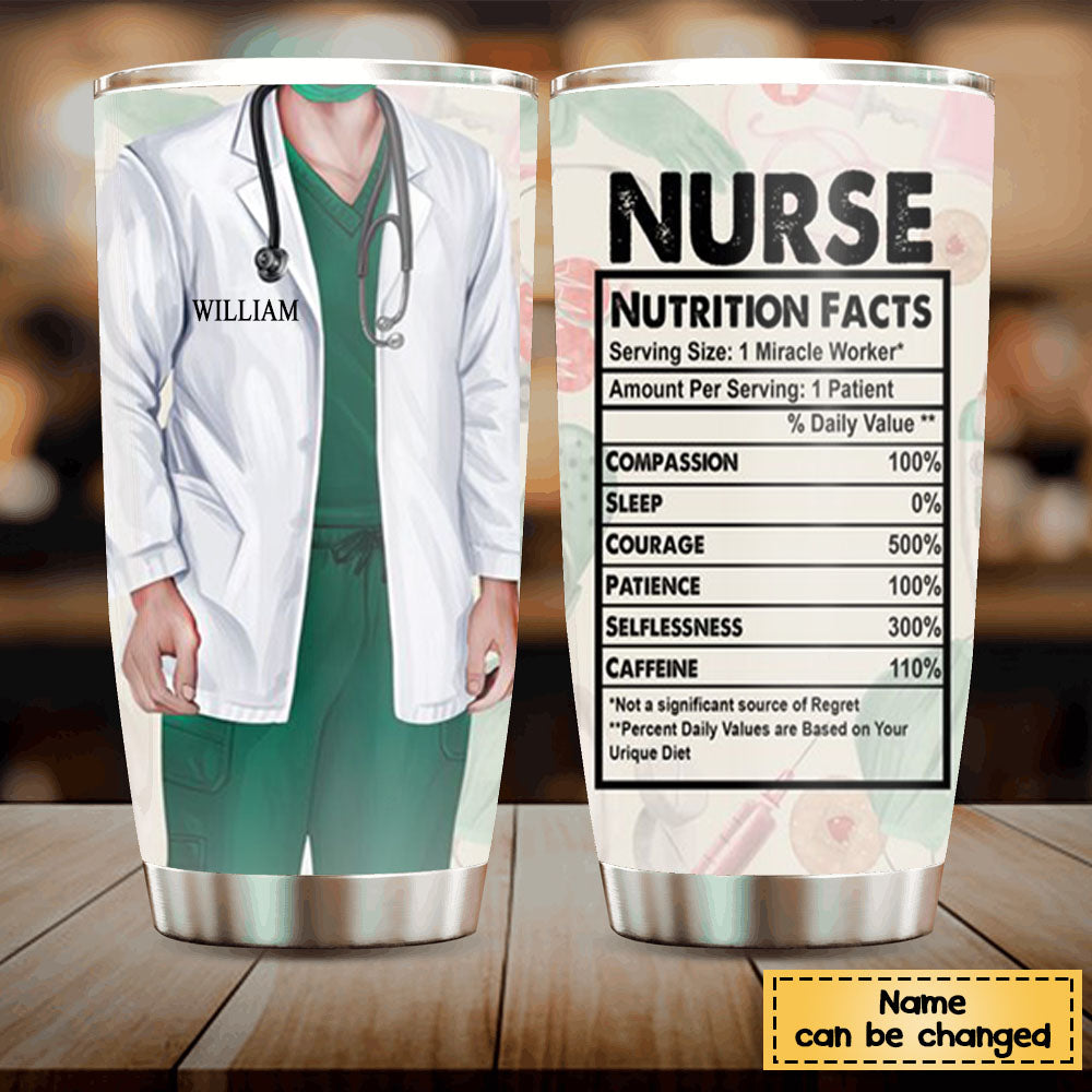 Nurse Nutrition Facts - Personalized Tumbler