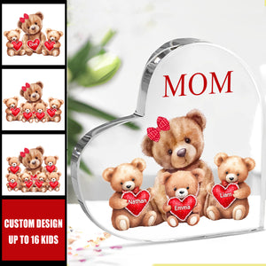 Mama Bear With Little Kids - Personalized Acrylic Plaque Mother's Day Gift