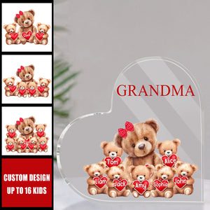 Mama Bear With Little Kids - Personalized Acrylic Plaque Mother's Day Gift