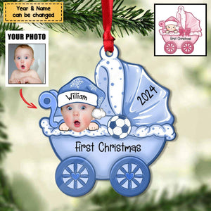 2024 Release - Baby's First Christmas, Baby Carriage, Personalized Christmas Ornament, Custom Gift for Baby