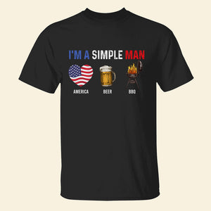 Simple Man's Favorite Things Personalized Shirt - Customize Favorite Things