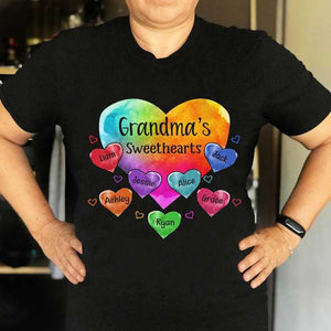 Grandma Sweethearts Pattern Personalized Shirt