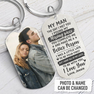 You Are My Missing Piece, Personalized Keychain, Anniversary Gifts For Him, Custom Photo