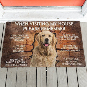 Custom Dog Photo When Visiting My House - Personalized Doormat - Gift For Dog Lovers