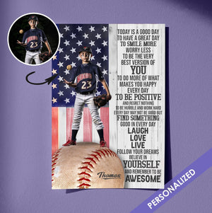 Today is a good day - Personalized Baseball Canvas Poster