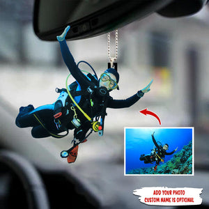 Personalized Scuba Diving Ornament - Gift For Diving Lovers, Divers - Upload Photo