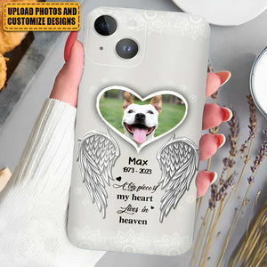 Custom Personalized Memorial Photo Phone Case - Memorial Gift Idea For Family - A Big Piece Of My Heart Lives In Heaven