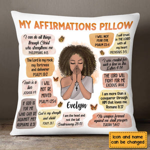 Christian Affirmations Pillow/ Pillow Case