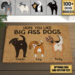 Hope You Like Big Ass Dogs Personalized Dog Doormat, Gift For Dog Lovers