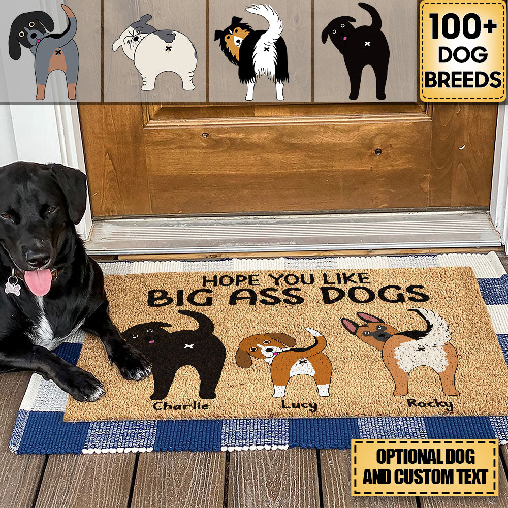 Hope You Like Big Ass Dogs Personalized Dog Doormat, Gift For Dog Lovers