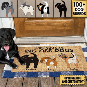 Hope You Like Big Ass Dogs Personalized Dog Doormat, Gift For Dog Lovers