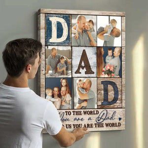 Dad Photo Collage Canvas Poster, Personalized Gifts For Dad, Best Father’s Day Gifts 2024, Fathers Day Photo Gifts