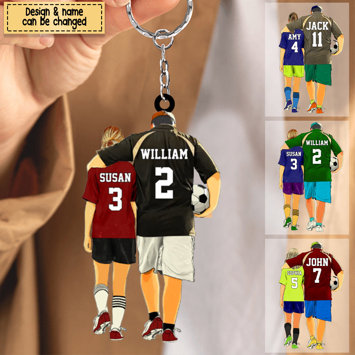 Personalized Soccer Players Gift For Daughter/Granddaughter Acrylic Keychain