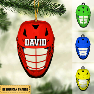 Lacrosse Helmet Personalized Ornament