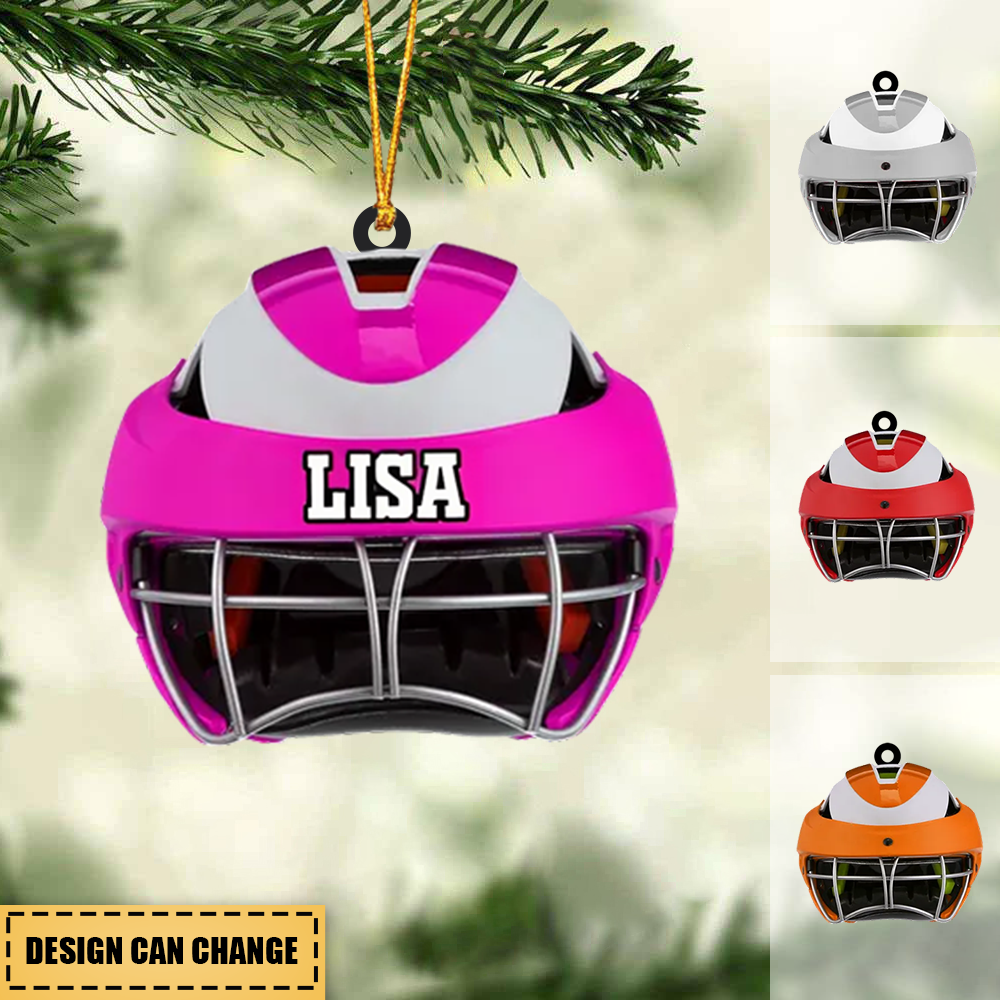 Lacrosse Helmet Personalized Ornament