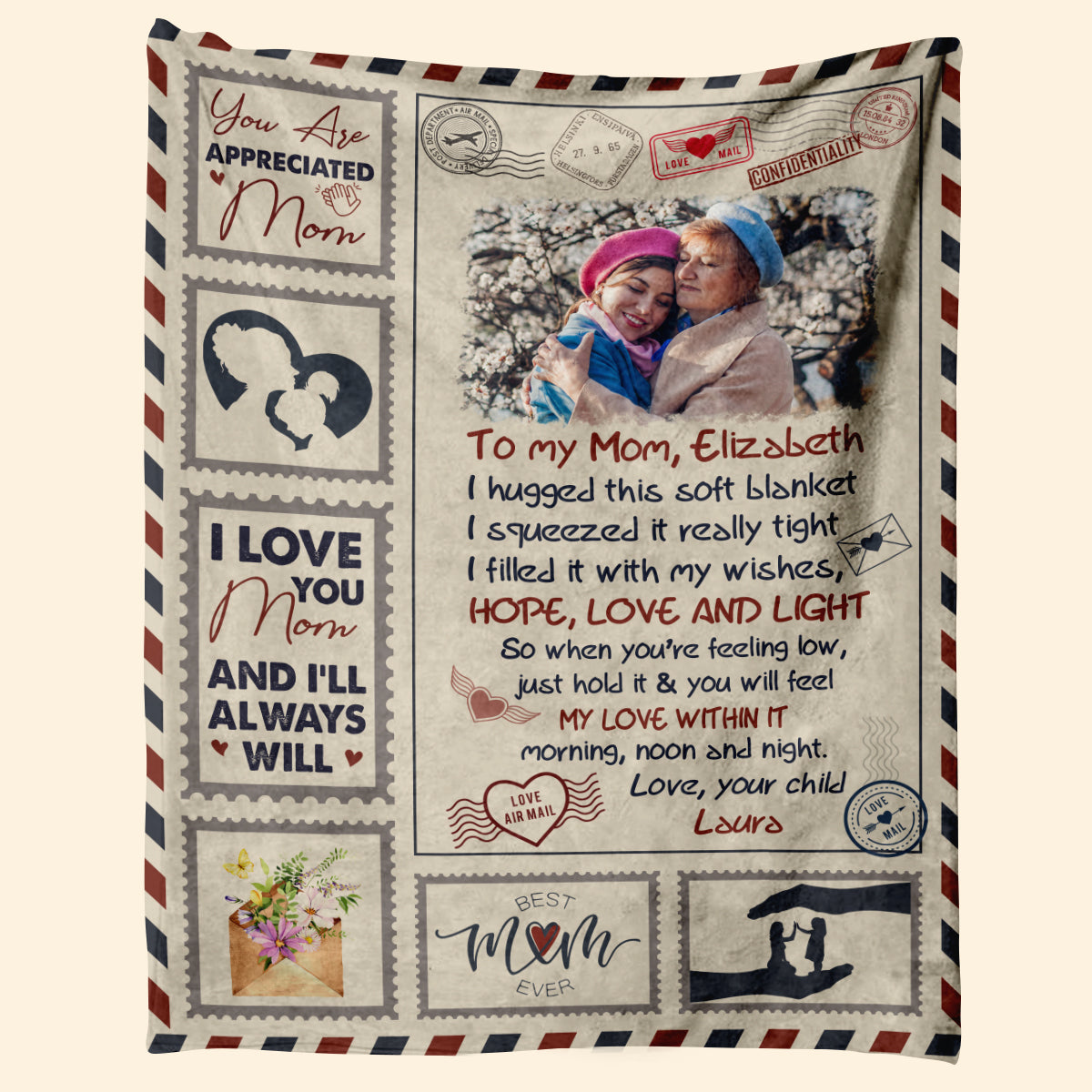 You Are Appreciated, Mom - Personalized Blanket - Birthday, Loving Gif -  roadsir