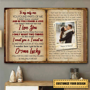 A Thousand Years Lyrics Book – Personalized Couple Poster Canvas Wall Art