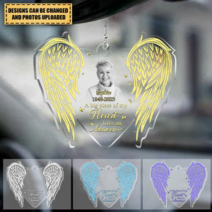 Personalized Memorial Car Ornament - A Big Peace Of My Heart lives in Heaven