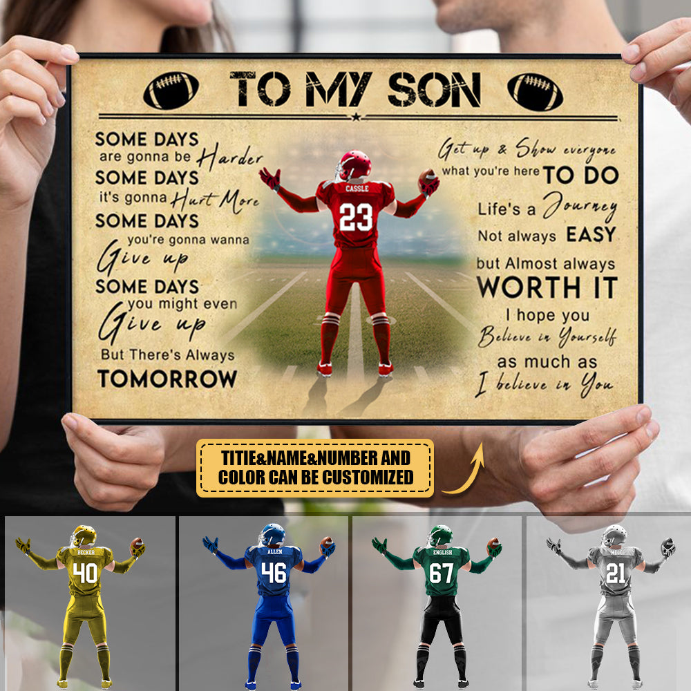 New Release Personalized Personalized American Football Horizontal Poster