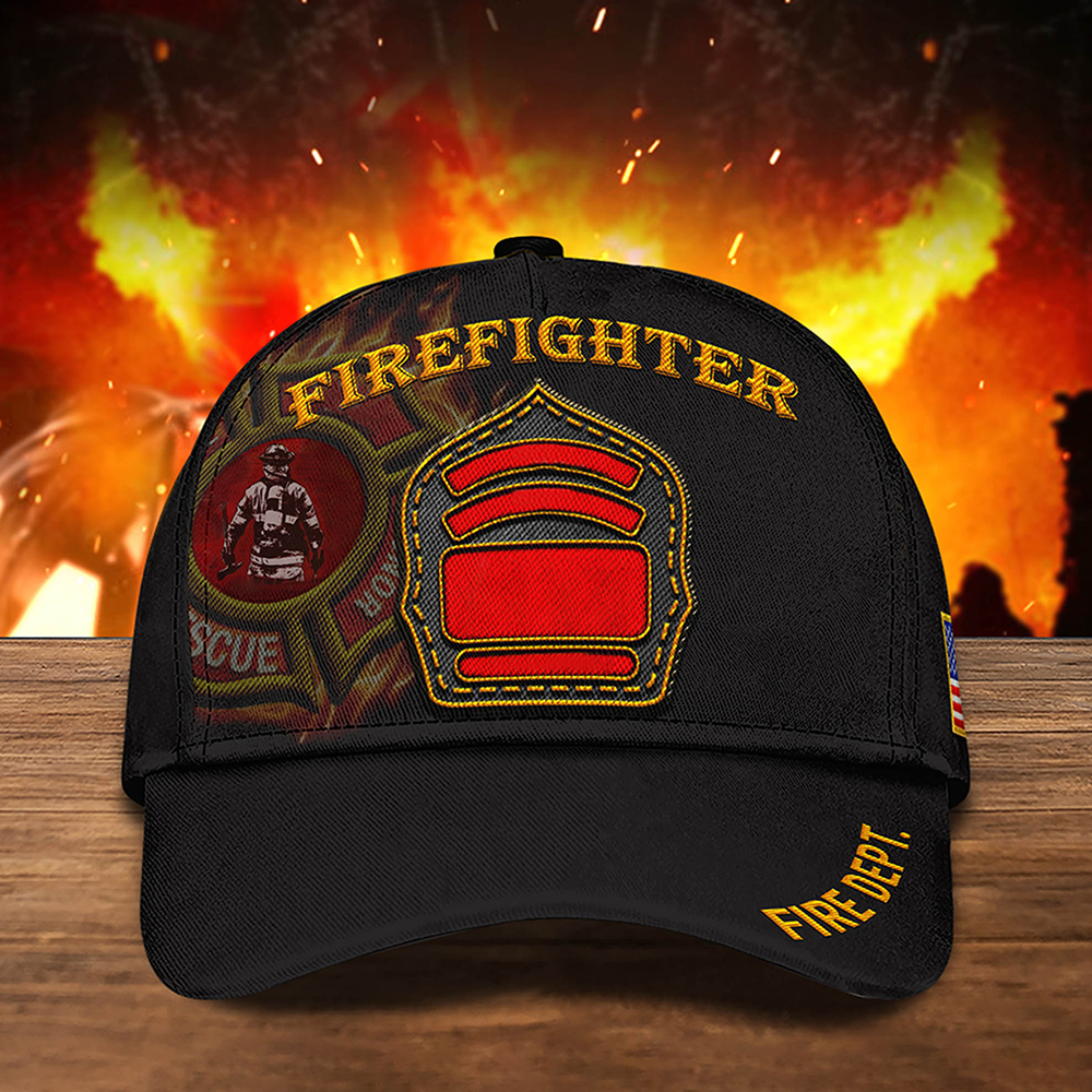 Personalized Firefighters Cap With Department, Rank, Badge Number And ...