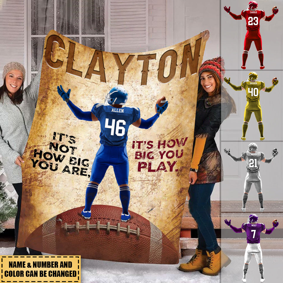 Personalized American Football Fleece Blanket-Gift For American Football Lovers & Players