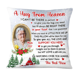 Personalized Hug From Heaven Memo Photo Pillow