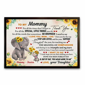 Personalized To My Mom I Love You Poster