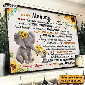 Personalized To My Mom I Love You Poster