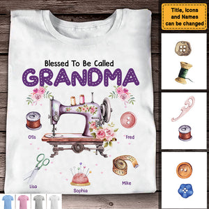 Personalized Gift for Grandma Sewing Set T-Shirt