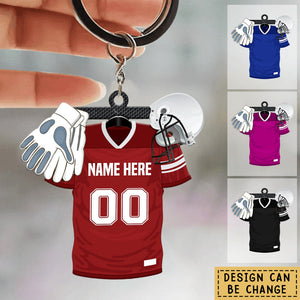 Football Uniform-Personalized Acrylic Keychain Gift For Football Players