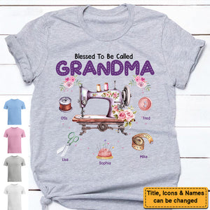 Personalized Gift for Grandma Sewing Set T-Shirt