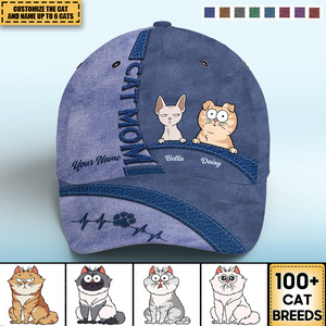 Keep Calm And Love Cats - Cat Personalized Custom Hat, All Over Print Classic Cap - Gift For Pet Owners, Pet Lovers