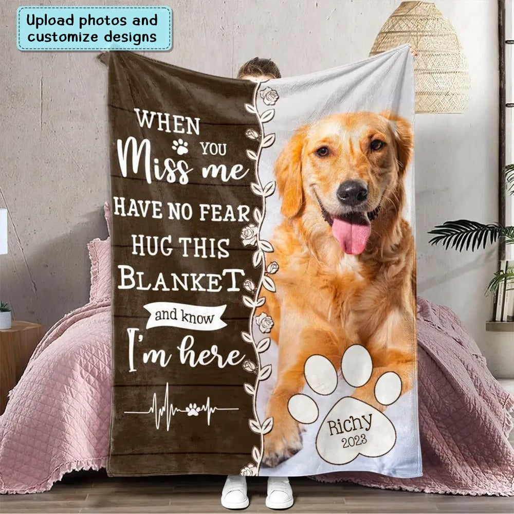 When You Miss Me - Personalized Custom Blanket