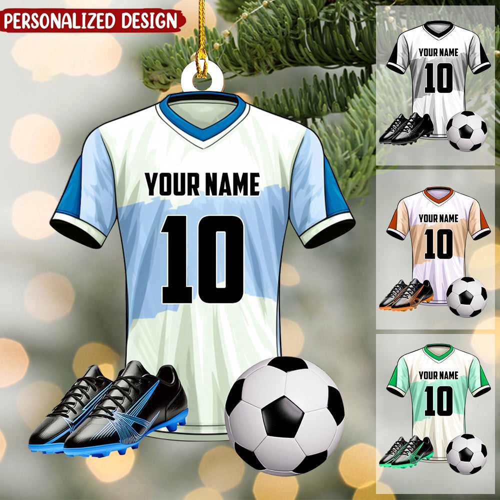 Custom Name Soccer Christmas Ornament, Christmas Gift For Soccer Lover, Gift For Soccer Player