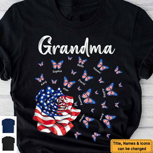 Gift For Grandma Patriot Rose Shirt