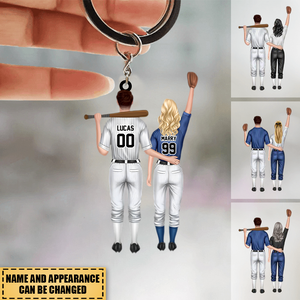 Personalized Baseball Couple Together Is My Favorite Place To Be Keychain