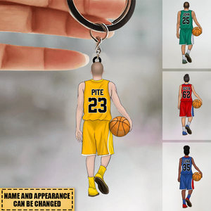 Basketball Player Personalized Acrylic Keychain Gift For Basketball Lovers