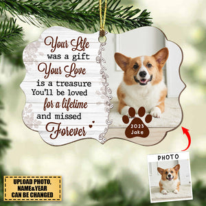 Dog Loss Gift Missed Forever Photo Benelux Ornament