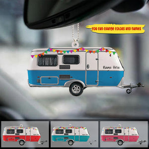 Custom Car Hanging Ornament Gift For Camping Lovers - Camper Car Hanging Ornament