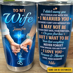 Once Upon A Time - Couple Personalized Custom Tumbler - Gift For Husband Wife, Anniversary