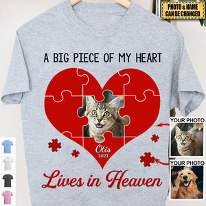 Memorial Upload Photo Heart, You Will Always Be My Missing Piece Personalized Shirt